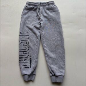 Lacoste boys age 8 joggers grey flawed sweatpants